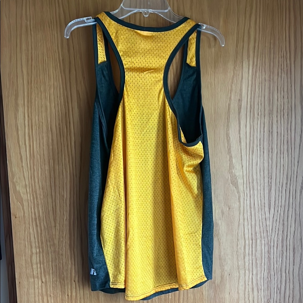 IOWA HAWKEYES RUSSELL ATHLETIC GOLD MESH INSERT XL GREY TANK - Picture 5 of 5